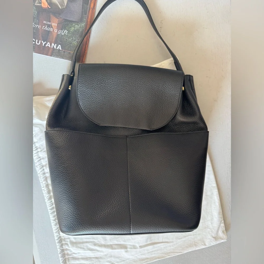 NWT Cuyana Black Leather Backpack 13-inch - Picture 4 of 17